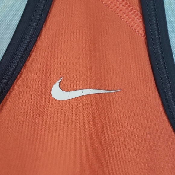 Nike Dri Fit Tangerine & Gray Racerback Tank Sz M - Picture 3 of 9